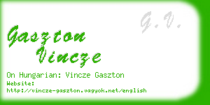 gaszton vincze business card
